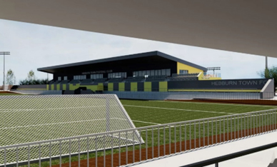 Artist's impression of Hebburn Football Club