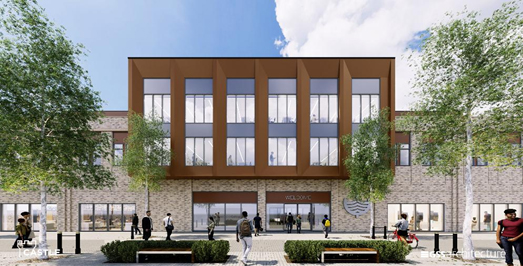 Artist's impression of new college campus