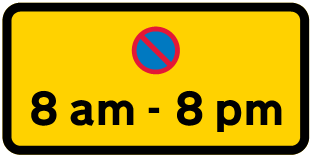 Hours of control sign