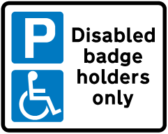 Designated Blue Badge sign