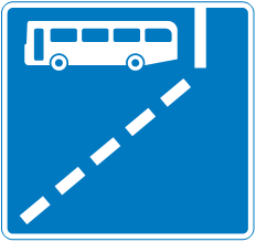 Bus lane sign