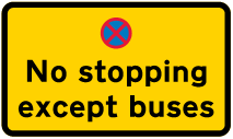 Bus stop sign