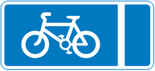 Cycle track sign