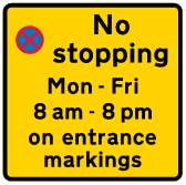 No stopping sign