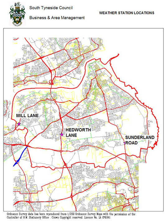 A map of weather station locations