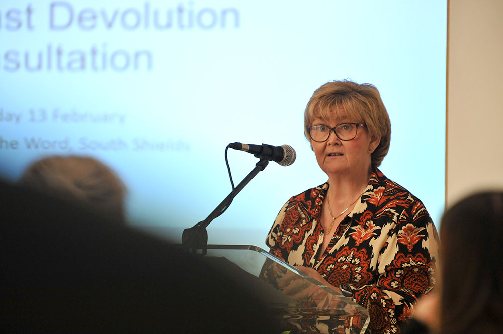Cllr Tracey Dixon, Leader of the Council, shares her thoughts at the South Tyneside Devolution Consultation Event