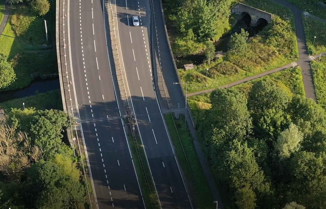An image of the A19 lane gain